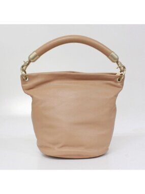 Chanel One Shoulder Bag Calfskin Beige Handbag
